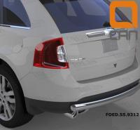Ford Edge (14–) Защита заднего бампера одинарная d 76 мм, нерж.